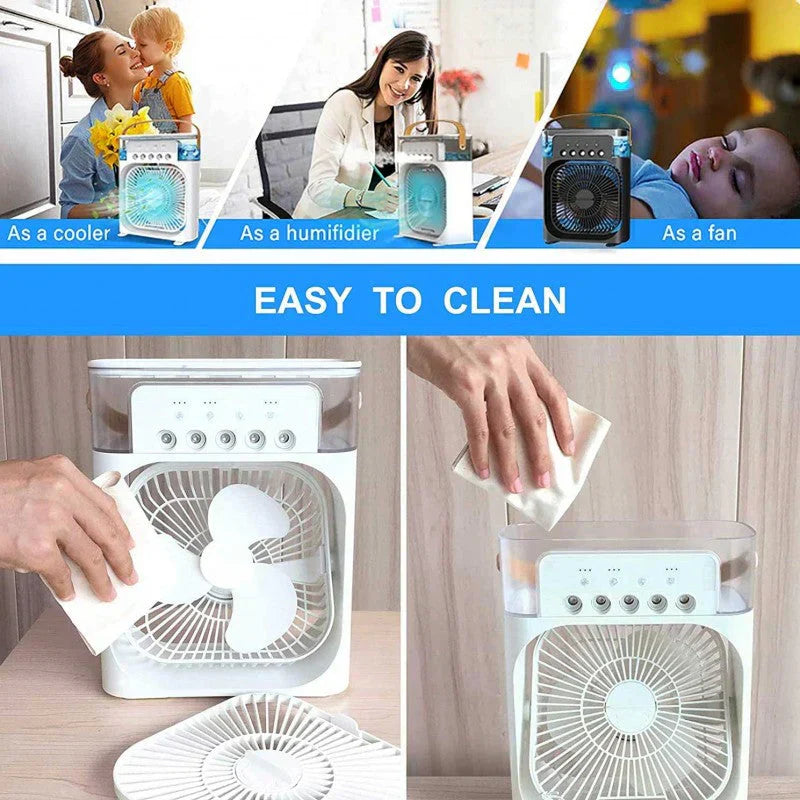 3 in 1 Portable Air Conditioner Mist Cooler
