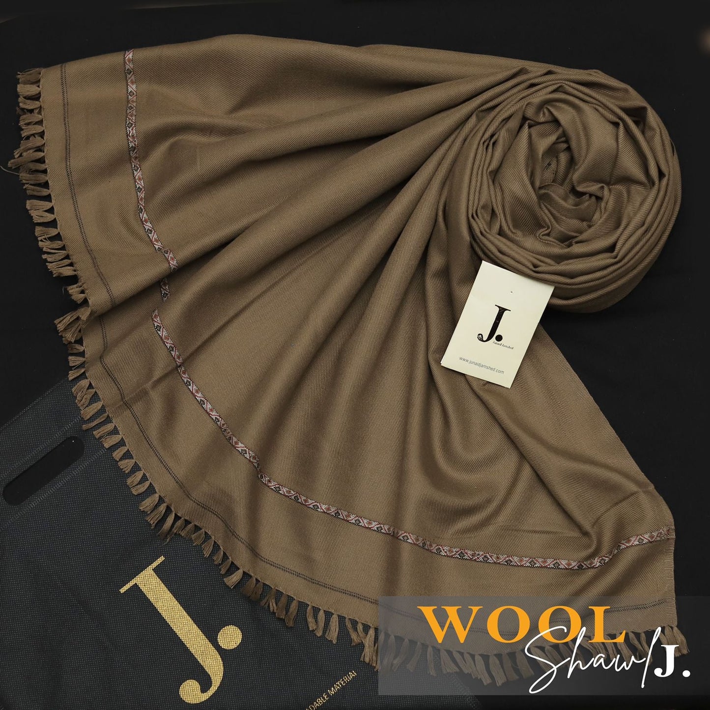J. MEN BROWN PREMIUM SHAWL