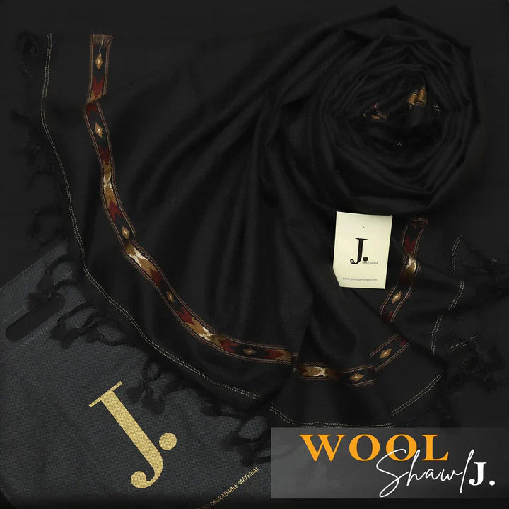 J. MENS Black PREMIUM SHAWL