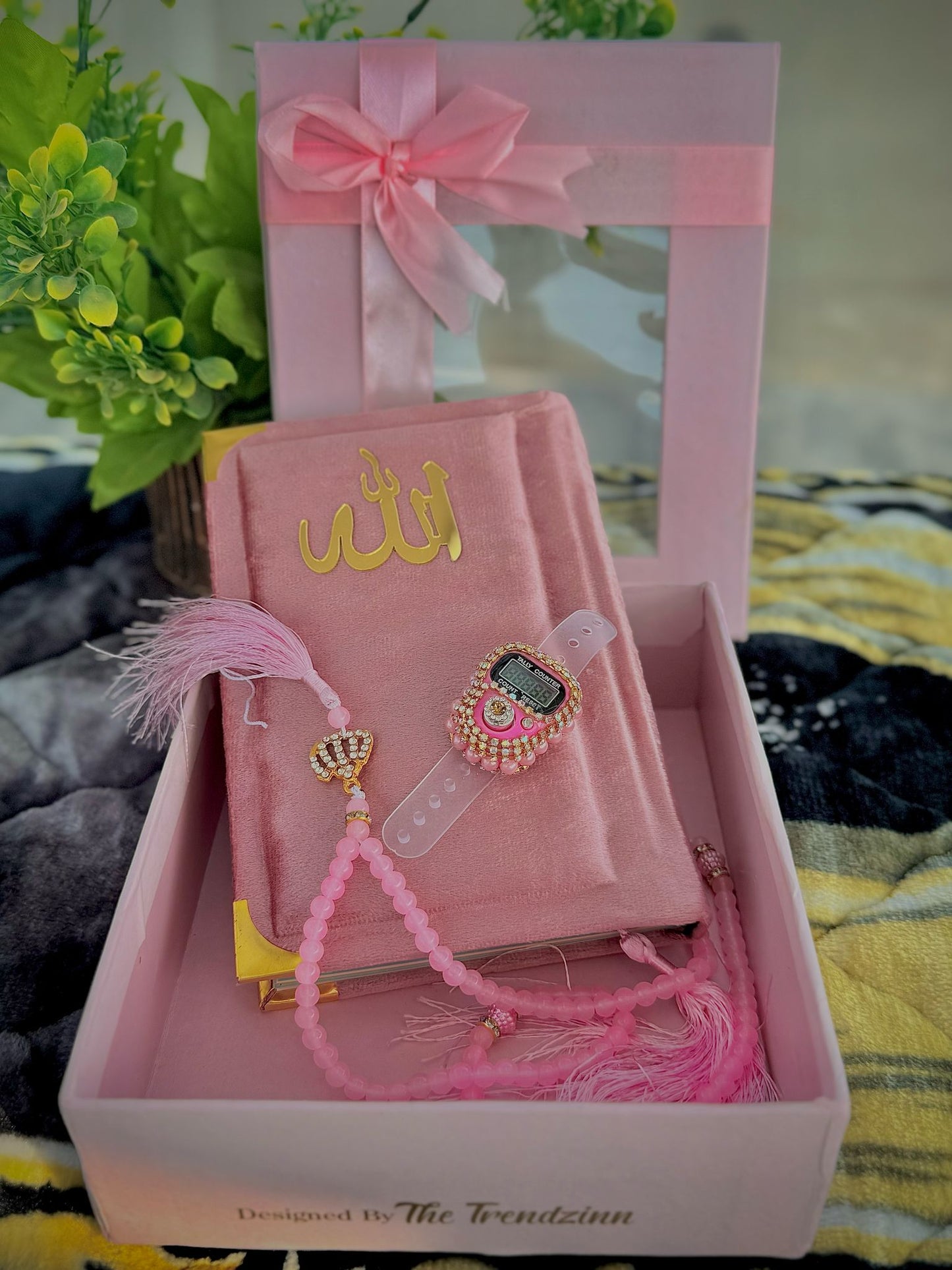 New Turkish Imported Holy Qur'an Set with Digital counter and Tasbeeh