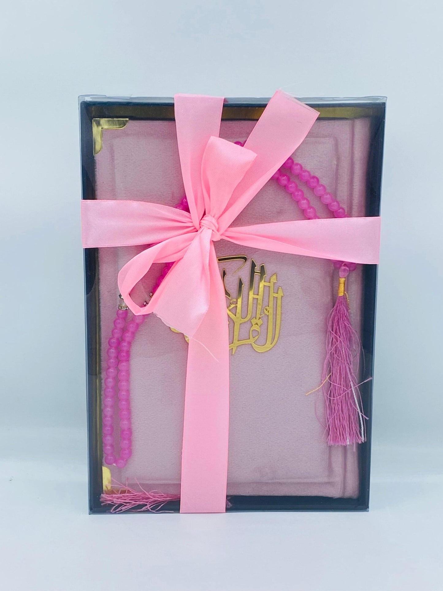 Velvet Gift Box Tajweedi Medium size (Pink Colour)