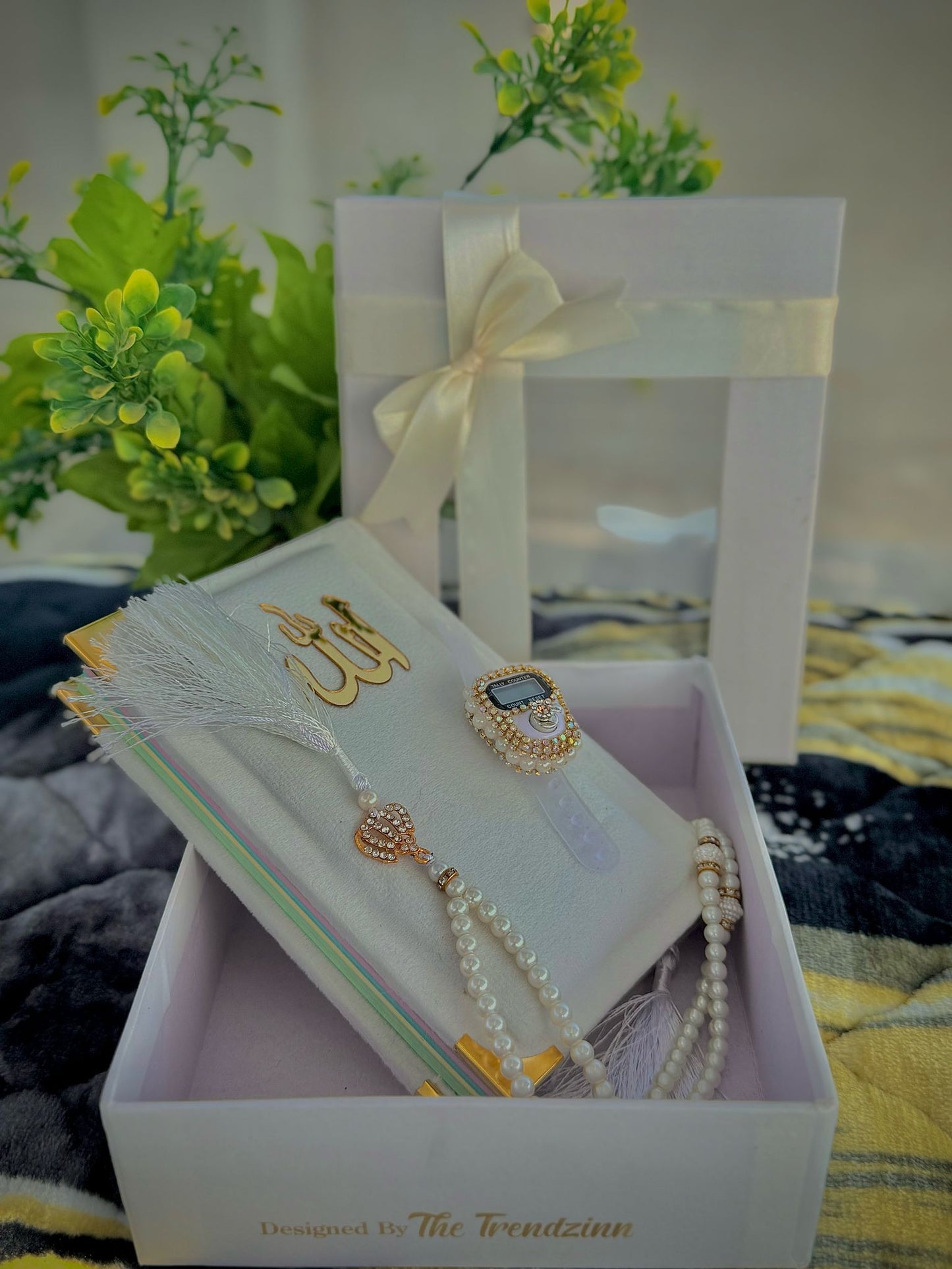 New Turkish Imported Holy Qur'an Set with Digital counter and Tasbeeh