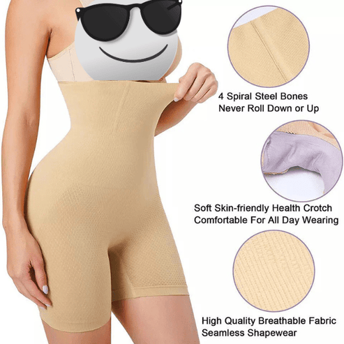 Seamless High-Waist Support Wear Shorts (Premium Quality)
